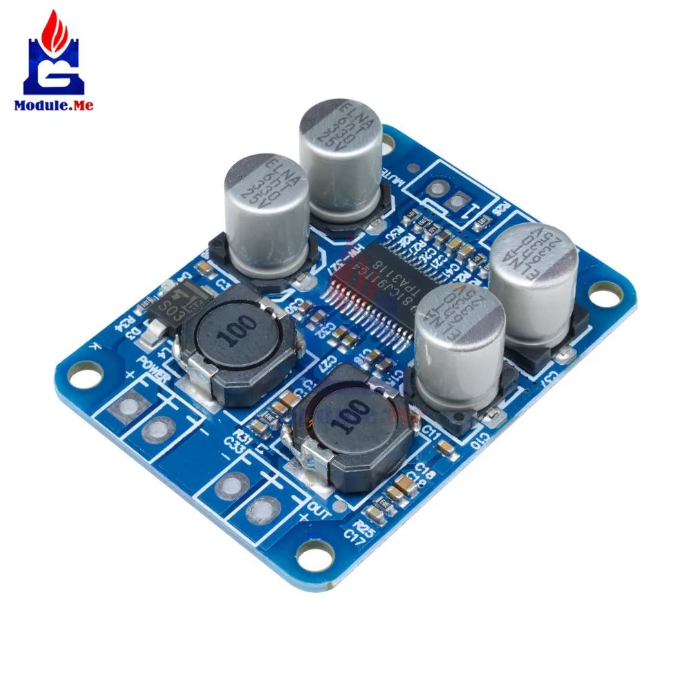 

diymore TPA3118 PBTL Mono Digital Audio Power Amplifier Board 60W 8V -24V Power AMP Module Car High Out Low Power