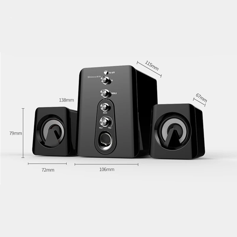 Мультимедийные Bluetooth компьютерные колонки USB мощный hi fi настольный компьютер