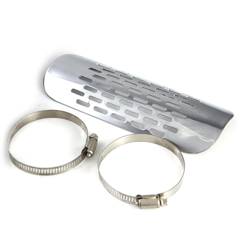 Motorcycle Chrome Exhaust Muffler Pipe Heat Shield Cover Heel Guards