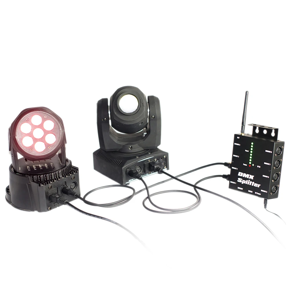Оптический Сплиттер 8 каналов DMX512 беспроводной распределительный усилитель для