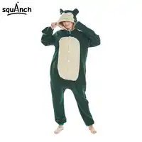 Pokemon Snorlax Kigurumi Onesie Cartoon Anime Pyjama Tier Bär Party Overall Frauen Erwachsene Mit Kapuze Phantasie Grün Lange Nachtwäsche