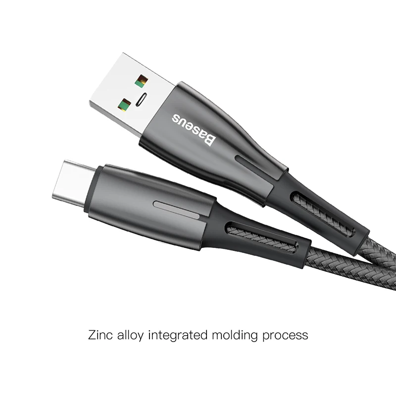 Кабель usb type C Baseus для huawei P20 P30 mate 30 Pro Supecharge type C кабель Quick Charge 3,0+ VOOC Быстрый кабель Chagring USB-C