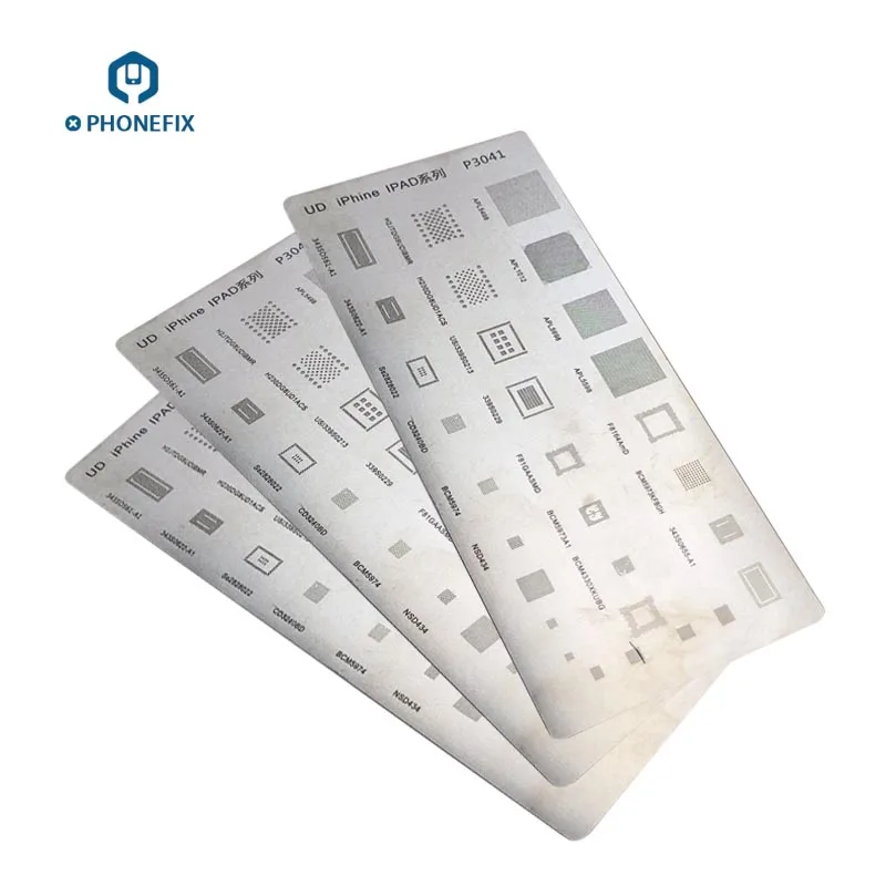 

Multi-Purpose ipad BGA Reballing Stencil Template For power ic NAND Flash Touch IC CPU wifi IC RAM IC Reballing Soldering Repair