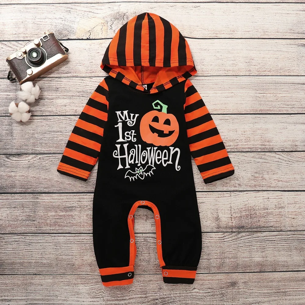 Halloween Infant baby rompers costume Toddler Baby Boys And Girls Pumpkin Hoodie Romper Halloween Clothes Long Sleeve Jumpsuit Halloween Infant baby rompers costume Toddler Baby Boys And Girls Pumpkin Hoodie Romper Halloween Clothes Long Sleeve Jumpsuit