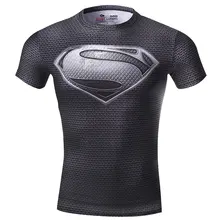 Red Plume Men s Compression T shirt Sports Fitness Armor Short Sleeve Shirt Men Superman T