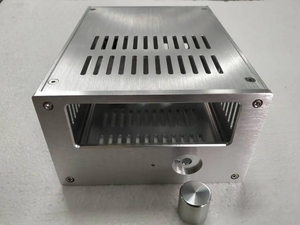Серебристый алюминиевый чехол BRZHIFI для трубного усилителя|amplifier box|full aluminum enclosureamp