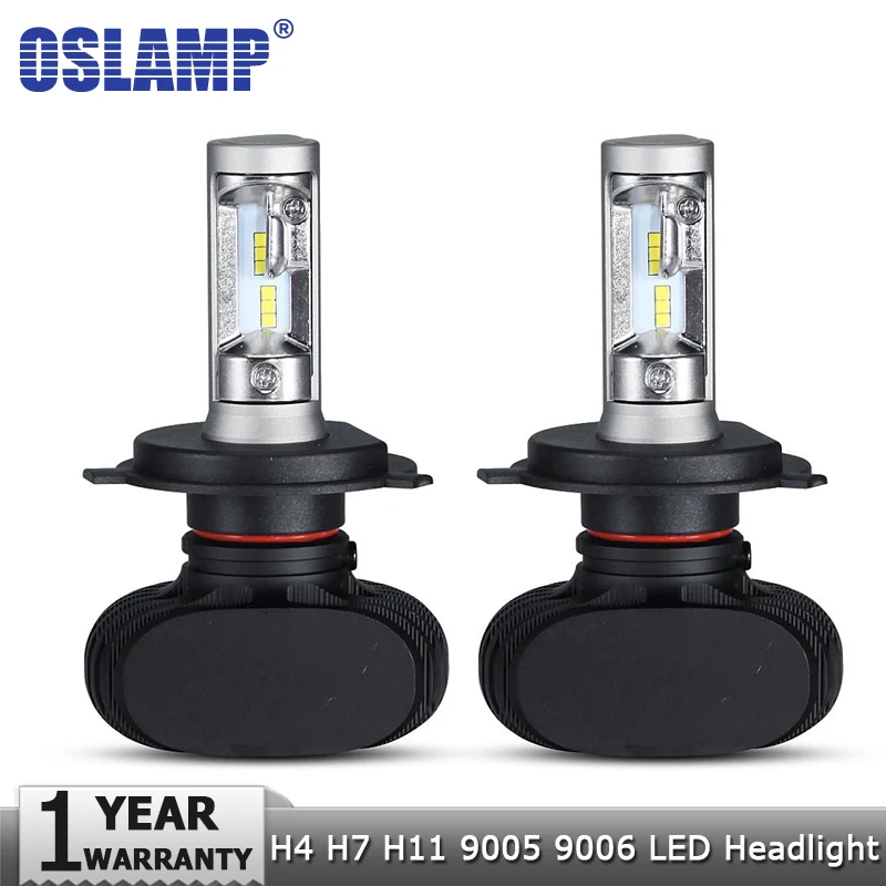 Oslamp H4 Hi lo Car LED Headlight Bulbs H7 H11 9005 9006 50W 8000LM 6500K CSP