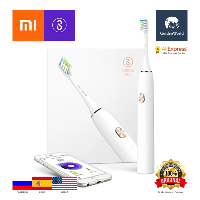 

Original Xiaomi SOOCAS / SOOCARE X3 Sonic Electric Toothbrush / Bluetooth Linkage Wireless Charging IPX7 Waterproof Rating