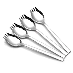 4-пакет 304 Нержавеющая сталь Sporks повседневной Применение, кемпинг альпинизмом посуда, спагетти салат десерт тяжелых набор столовых