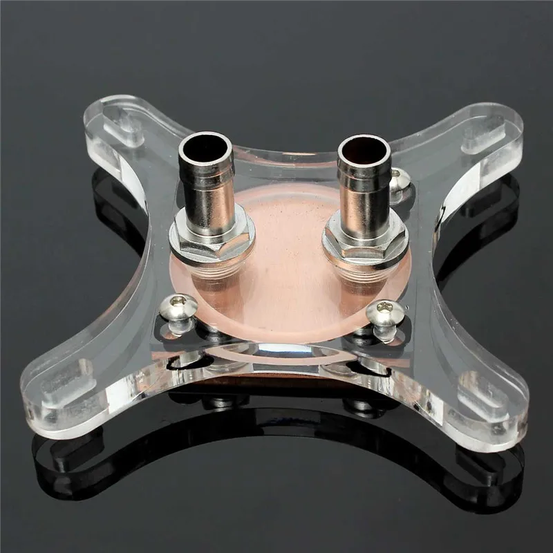 

Brand New Computer CPU Water Cooling Block 80x50x36mm Copper Base Cool Kit Set Inner Channel For INTEL CPU