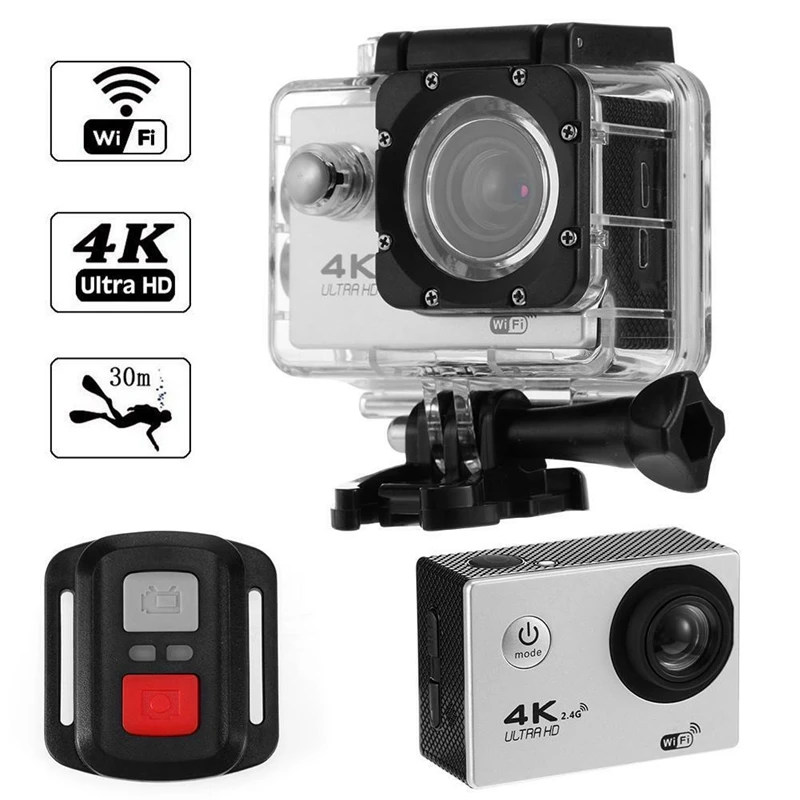 4K Wifi Экшн камера 1080P Hd 16Mp шлем водонепроницаемый Dv дистанционное управление Спорт