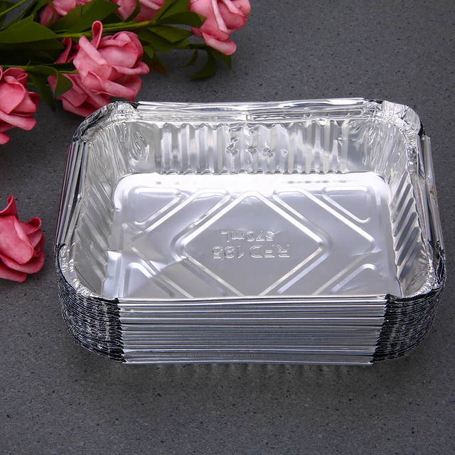 Aluminum Foil Grease Trays Containers  Aluminum Foil Tray Grill Drip - Tray  Trays - Aliexpress