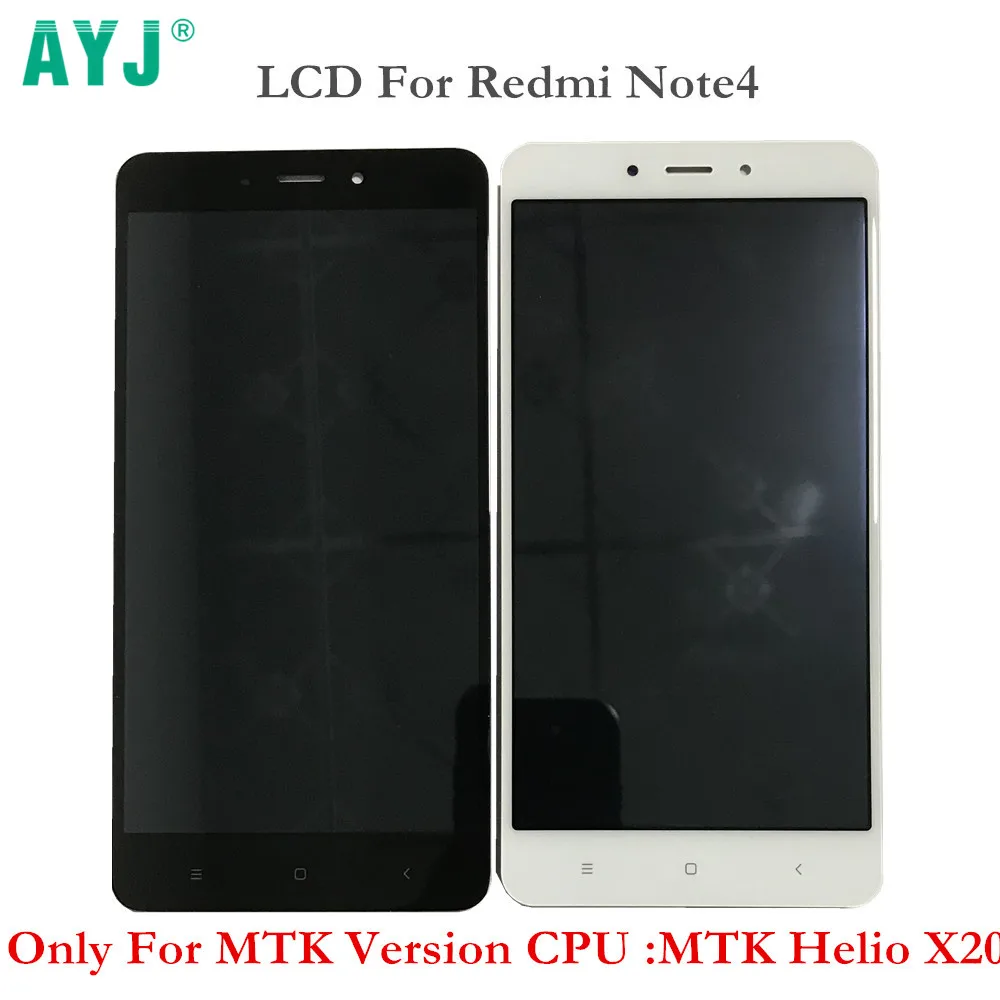 

AYJ AAA Quality LCD Screen Display + Frame for Xiaomi Redmi Note 4 MTK Helio X20 Version Touch Digitizer Assembly Tools Free