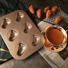 1 шт. антипригарная углеродистая сталь 6 даже форма для торта форма нога выпечка декорированный поднос инструменты кухонные аксессуары