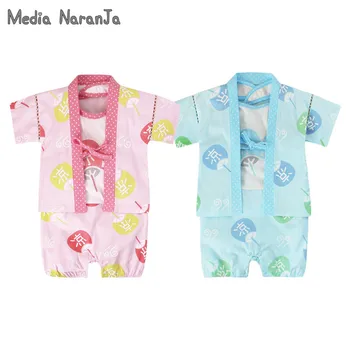 

2019 Spring Summer Baby boy girl 2pcs kimono set outwear+romper infant toddler sleeping clothing set