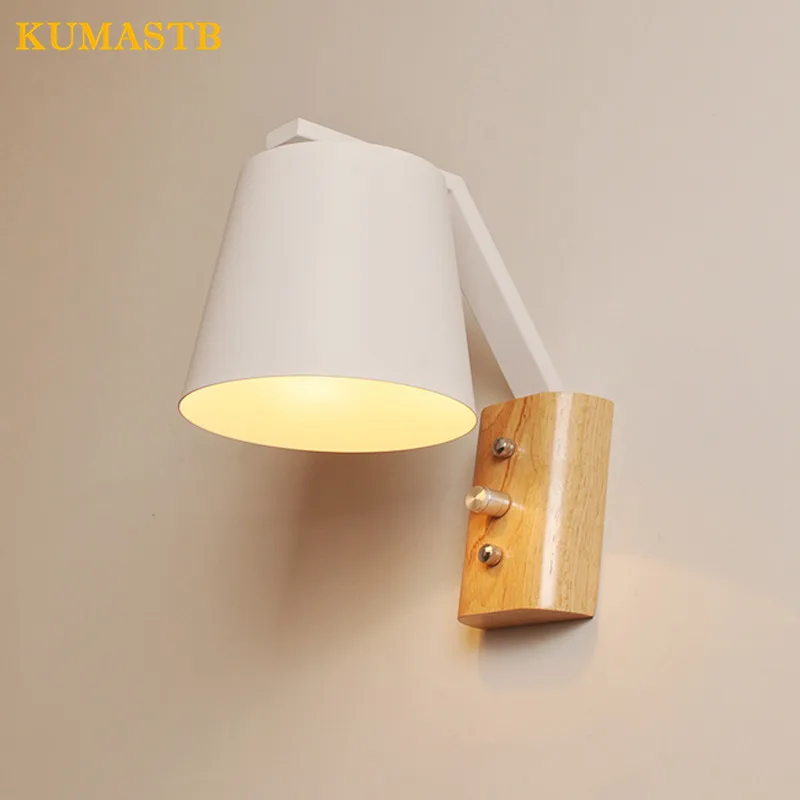 

Japanese Style Wood Base Wall Lamps Modern Minmalist Bedside Wall Light Nordic Creative Aisle Balcony LED Wall Sconce