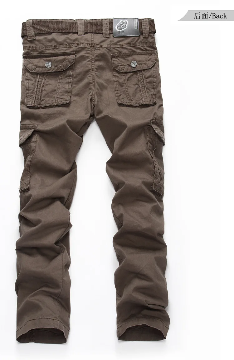 2017 New Mens Pants Pockets Full Length Autumn Army Military Tactical Pants Casual Trousers Cargo Pants Pantalon Hombre  (9)