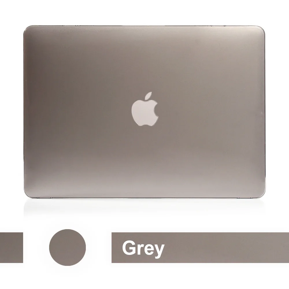 Раскошный Чехол-прозрачный кристалл чехол для ноутбука Macbook air 11, 12, 13, 15 дюймов Pro retina Защитная крышка A1706 A1708 A1707 - Цвет: Серый