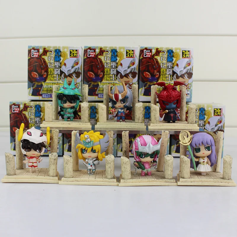 7 шт./лот Saint Seiya SHIRYU HYOGA SHUN IKKI JABUl Рыцари зодиака ПВХ экшн фигурка модель с коробкой