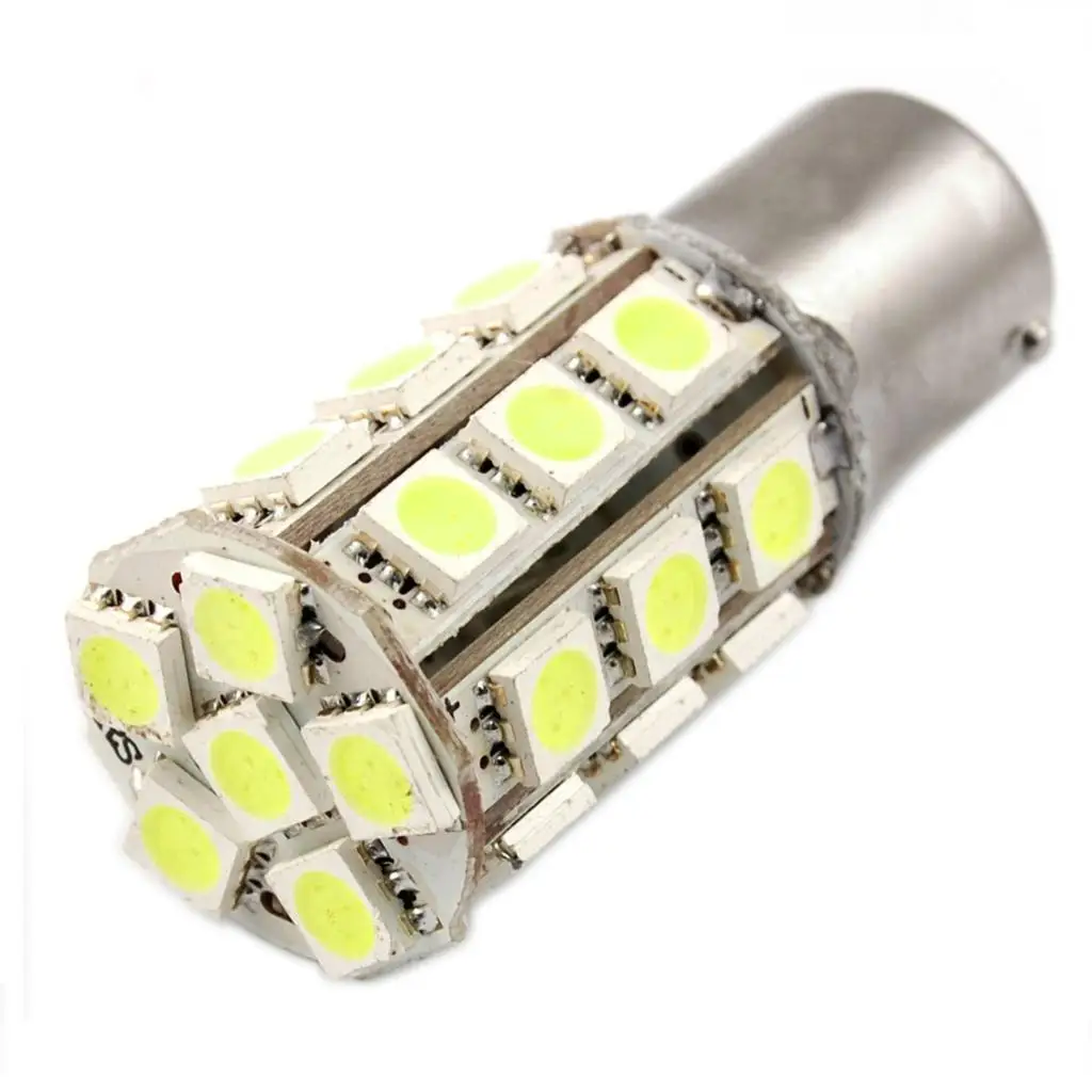 

10x) 10X White 1156 BA15S LED 27-SMD Light Bulbs Tail Backup