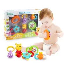 Disney Licensed Winnie Cute Cartoon ABS Plastic Baby Toys Hand Rattles for Infant Eco-friendly