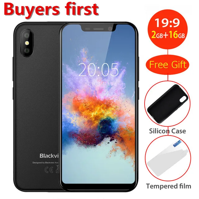 

2018 new BLACKVIEW A30 smartphone Android 8.1 MTK6580 Quad core 19:9 5.5'' RAM 2GB ROM 16GB 8.0MP 3G WCDMA Face ID mobile phone