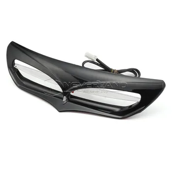 

ABS Plastic Black Chrome Batwing Fairing Vent Trim with LED Accent Lights Cover For Harley Touring Free Shipping D15