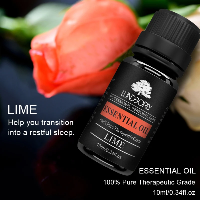 Эфирные масла Lundborly Lime 100% чистый натуральный 10 мл Органическое средство для