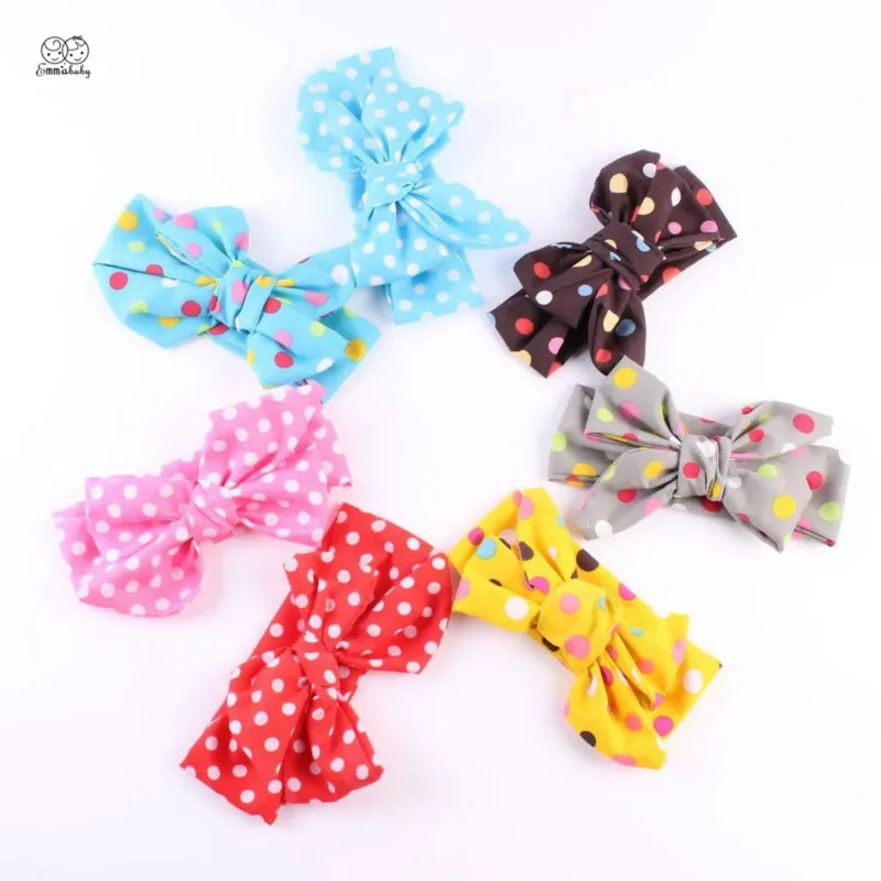 

Charm Baby Girls Hair Accessories Bowknot Dots Hairband Headband Hair Band Headwear