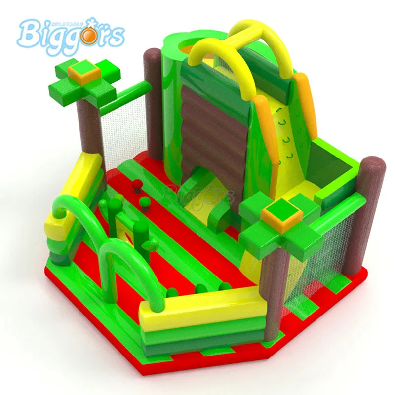 

Free Shipping Inflatable tropical bounce house bouncy castle playground with blowers