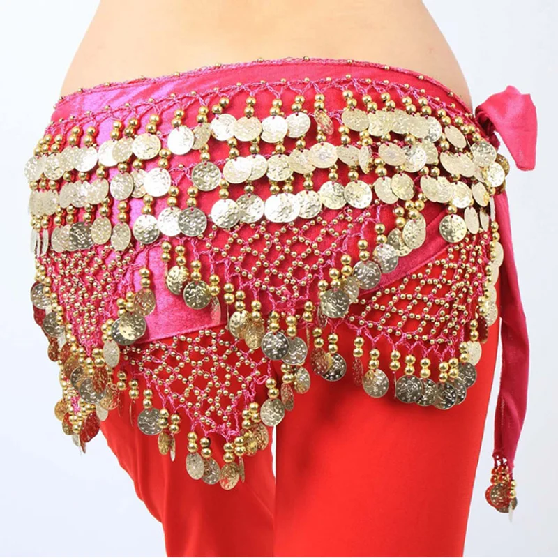 Women Belly Dance Waist Chain Wrap Bellydance Hip Scarf Belt Skirt