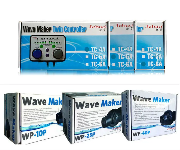 Jebao Wave Maker Series TC-4A TC-5A TC-6A WP-10 двойной контроллер & WP-25 WP-40 WP-60 Pump бесплатная доставка