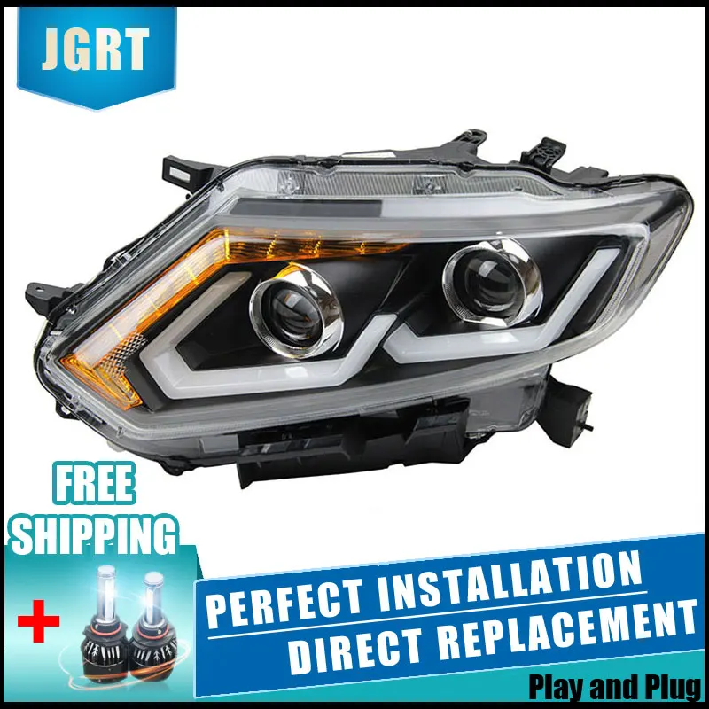  2PCS LED Headlights For Nissan X-Trail 2014-2015 Car Led Lights Double Xenon Lens Car Accessories D - 32904398791