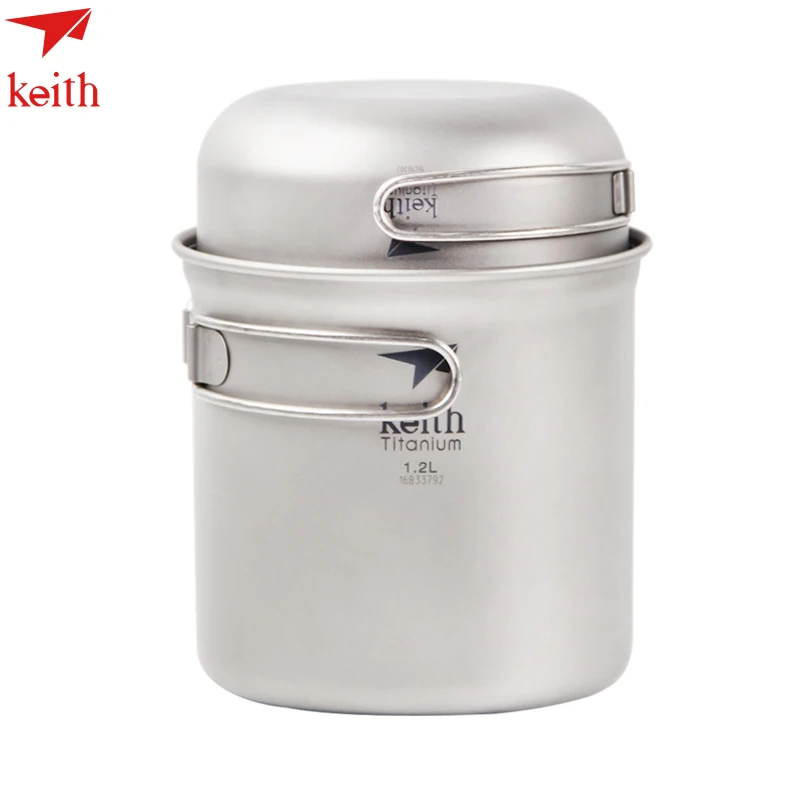 

Keith Titanium Cookware Foldable Cookware Outdoor Camping Bowls Camping Pot Sets Cooking Pot