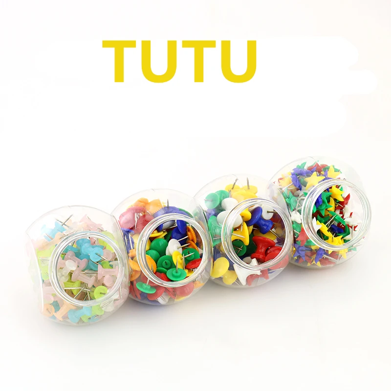 高品質プラスチック品質コルクボードの安全色のプッシュピン画鋲オフィス学校のアクセサリー用品 H0080 Aliexpress