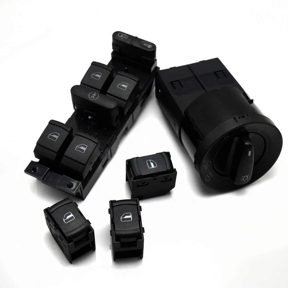 5 Pcs window switch headlight switch mirror switch for VW JETTA GOLF