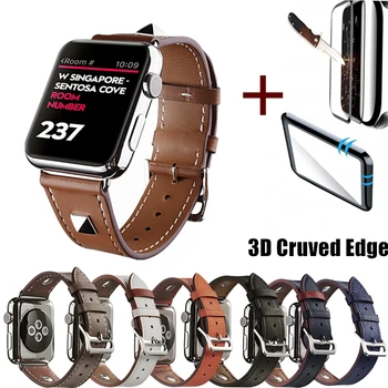 

Newest Rivet Custom Edition Leather Replacement Single Tour for Apple Watch 44mm 40mm Watch Band Strap for iWatch 4 3 2 1 Wrist