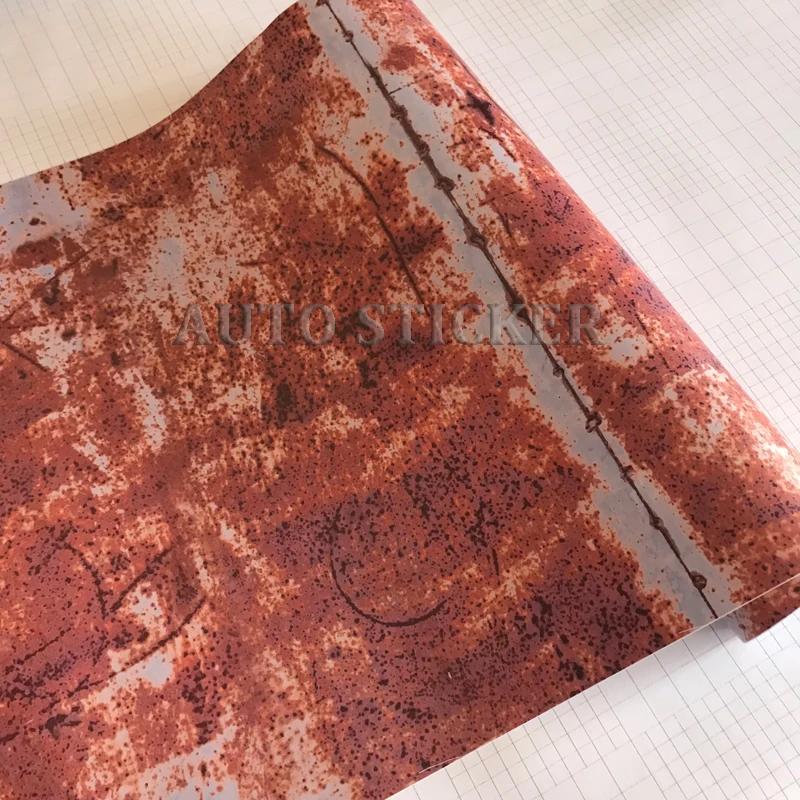red rust vinyl car wraps 3