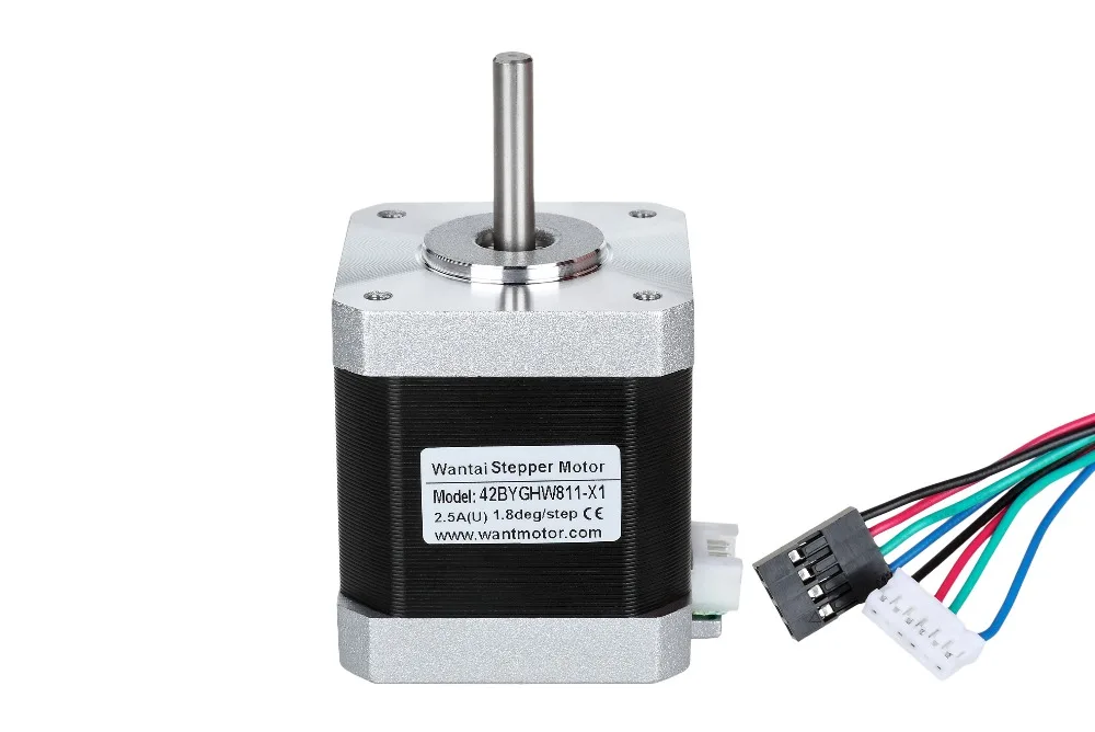 Stepper Motor 1PC Nema 17 42BYGHW811-X1 with single shaft, connector 4800g.cm 48mm 2.5A
