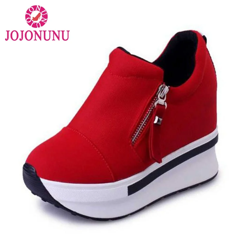 JOJONUNU Women Spring Autumn Fashion Platform Shoes With Zip Casual Sweet Sneakers Shallow Women Shoes Size 35-40