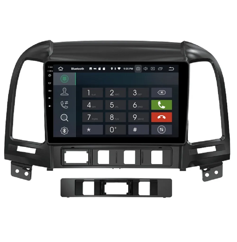 Best 9" Android 8.0 Car Audio Video Radio Player for Hyundai Santa Fe 2006 2007 2008 2009 2010 2011 2012 Bluetooth WIFI Mirror-link 6