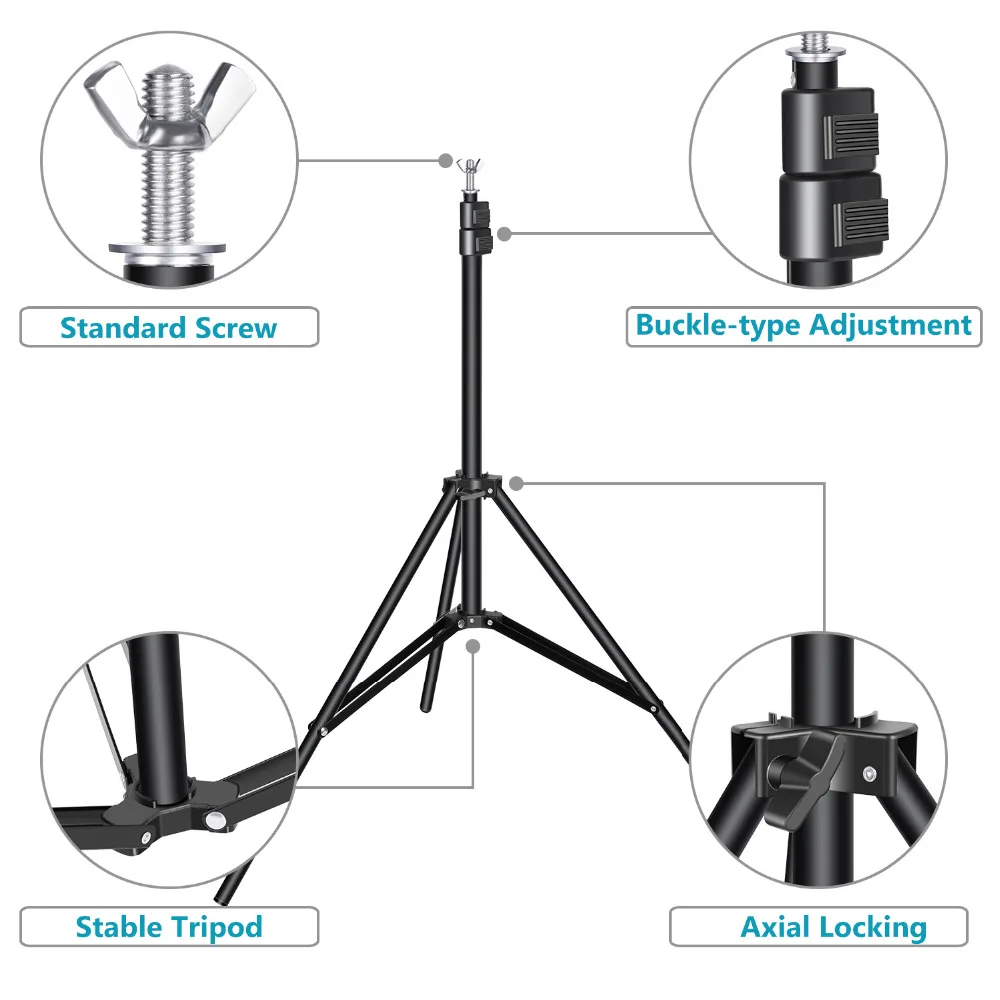  Neewer Photo Studio Adjustable 3m Wide Cross Bar 2m Tall Background Stand Backdrop Support System w