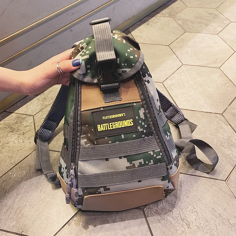  Game Playerunknown's Battlegrounds PUBG Cosplay Level 1 Backpack Teens Adult Knapsack Multi-functio