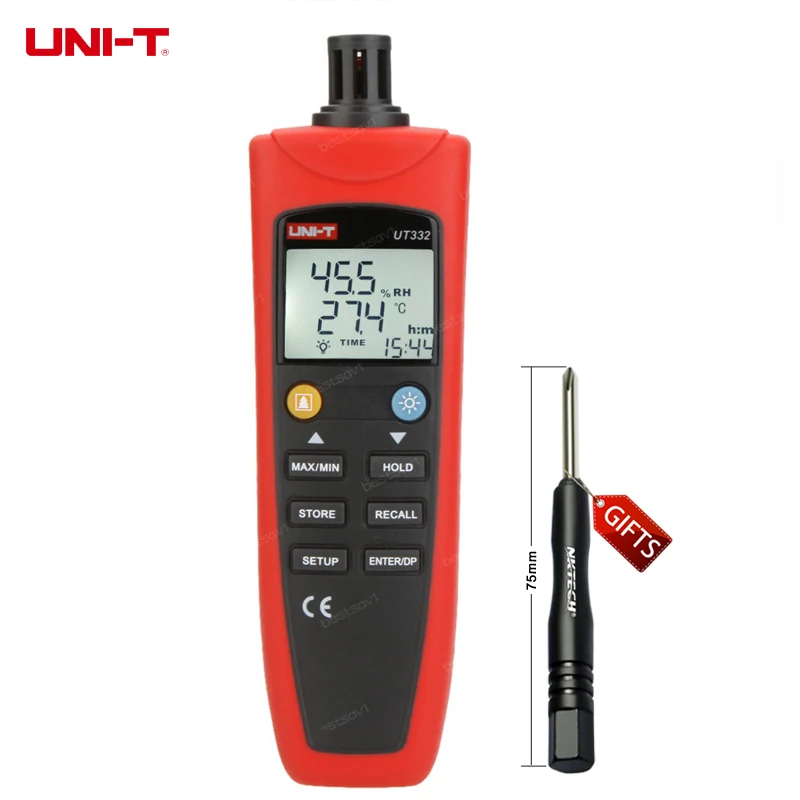 

UNI-T UT332 Digital Thermo-hygrometer Thermometer Temperature Humidity Moisture Meter Sensor w/USB & Power Saving Mode