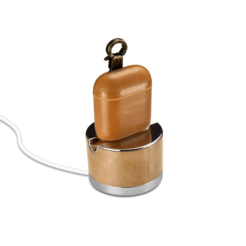 2019 New Case For Airpods Leather PU Protective Cases For Apple Earphone Cover Bags Business Leather Cases For Air Pods Skin (1)