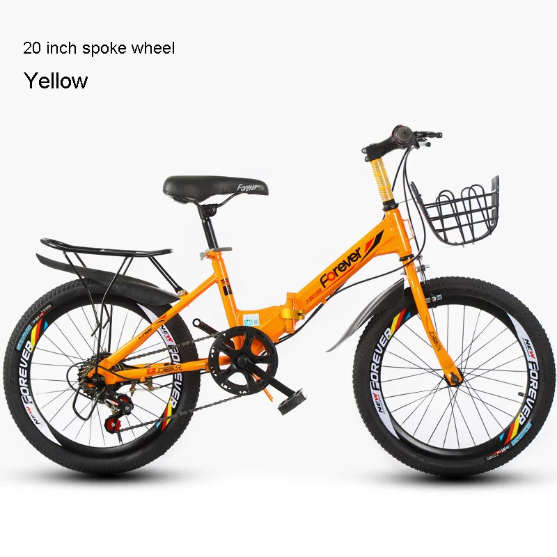 Детский горный велосипед, 20 дюймов, Односкоростной, 6 скоростей, складной велосипед, 3 колеса для ножей и спиц, велосипед для мальчиков и девочек - Цвет: 20  7speed F Y