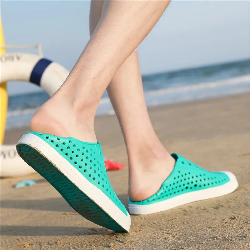 Новые летние туфли-балетки женские пляжные сандалии дышащие открытые Лоферы обувь для него и для нее; слипоны для улицы; обувь на платформе; обувь без застежки; женская обувь