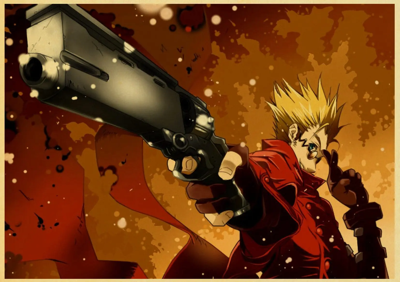 Японское аниме Trigun максимальный Каратель Vash the Stampede винтажный бумажный плакат настенная живопись украшение дома 42X30 см 30X21 см - Цвет: T015