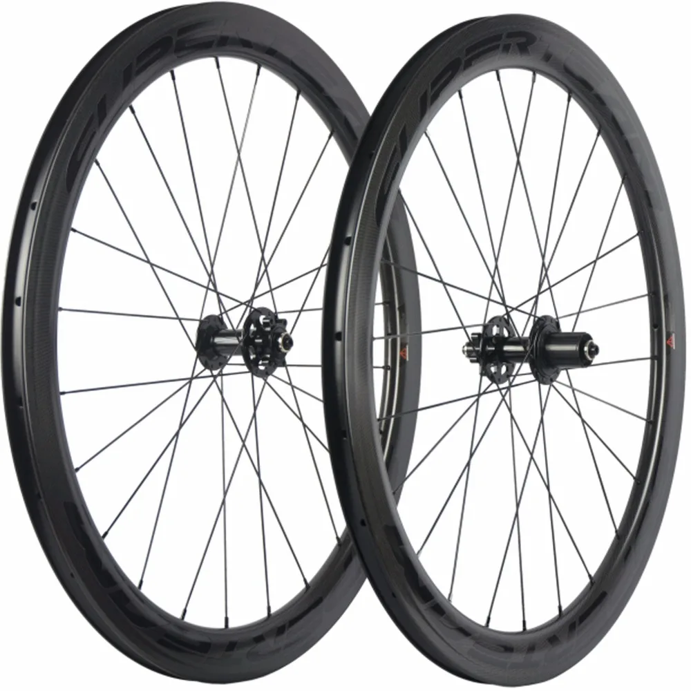 

SUPERTEAM Углеродные дисковые тормоза колесная установка клинчер 50 мм Глубина 100% Полный углеродный дорожный велосипед Углеродные колеса велосипедные колеса