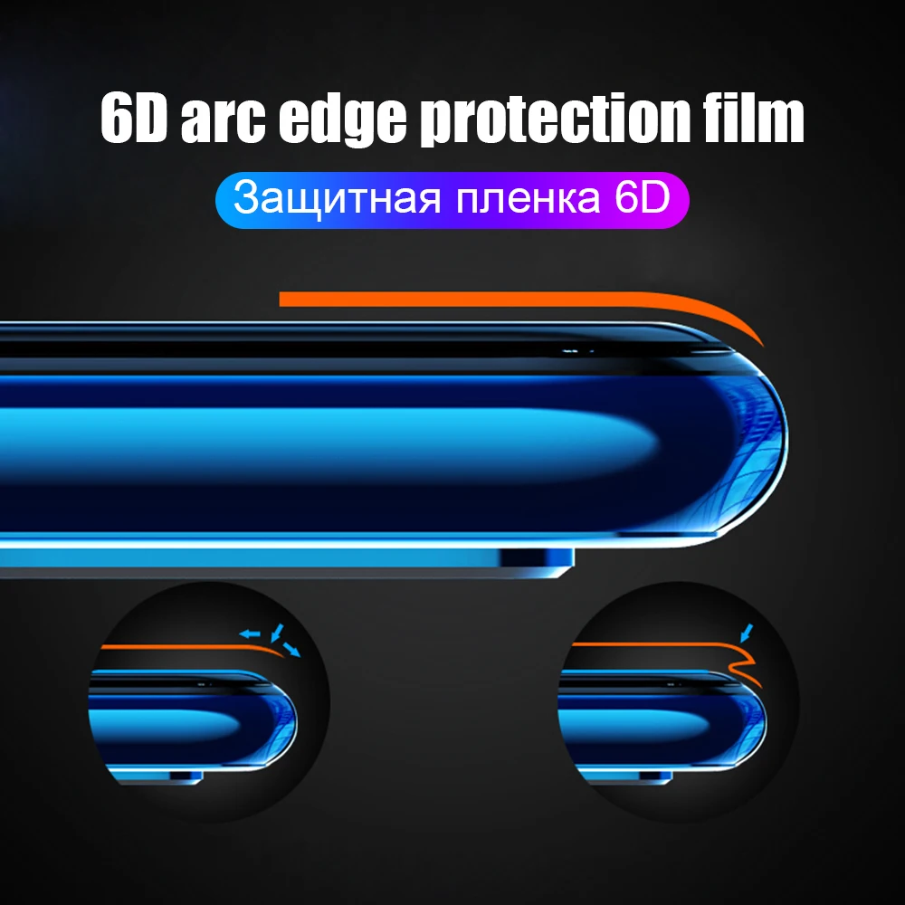 Стекло 6D для Xiaomi Redmi Note 6 Pro стеклянный чехол 5 6A Plus Mi 8 Lite A1 A2 Pocophone F1|Защитные стёкла